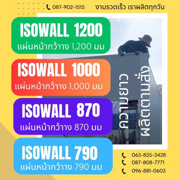 ผนังโฟมกันร้อน ปิงปอง ISOWALL 790
